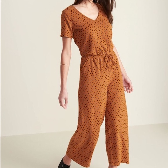 Old Navy New Burnt Orange Polka Dot 